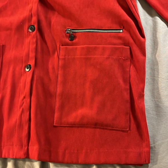 Vintage Red Shacket Velvety Jacket - Picture 8 of 9